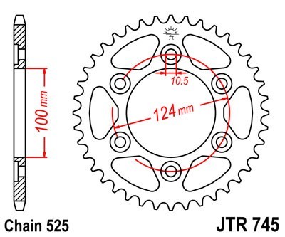 JTSPROCKETS Chain Sprocket JTR745.43