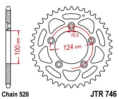 JTSPROCKETS Chain Sprocket JTR746.46