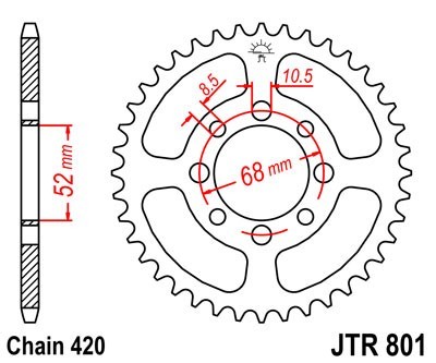 JTSPROCKETS Chain Sprocket JTR801.33