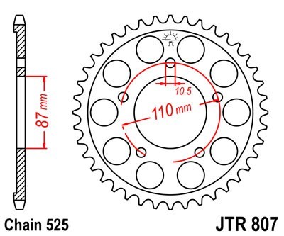 JTSPROCKETS Chain Sprocket JTR807.47