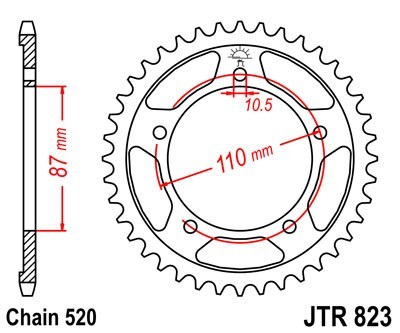 JTSPROCKETS JTR823.46 Chain Sprocket