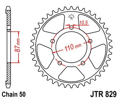 JTSPROCKETS Chain Sprocket JTR829.45