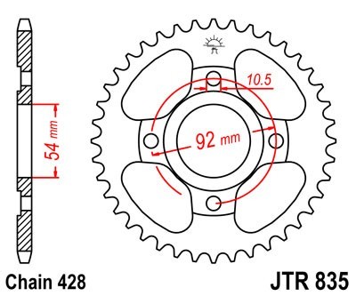 JTSPROCKETS Chain Sprocket JTR835.49