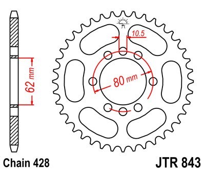 JTSPROCKETS Chain Sprocket JTR843.51