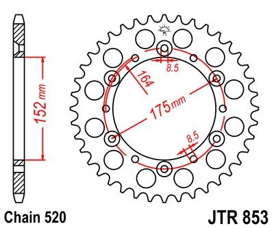 JTSPROCKETS Chain Sprocket JTR853.40