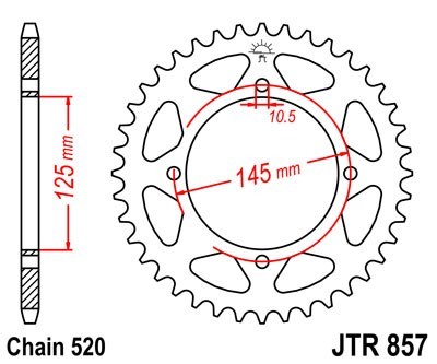 JTSPROCKETS Chain Sprocket JTR857.39