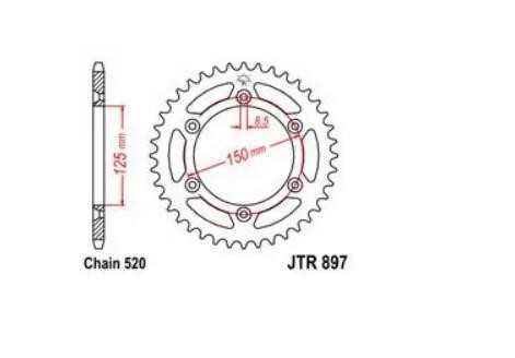 Kettenrad JTSPROCKETS JTR897.52 KTM SC Teile online kaufen