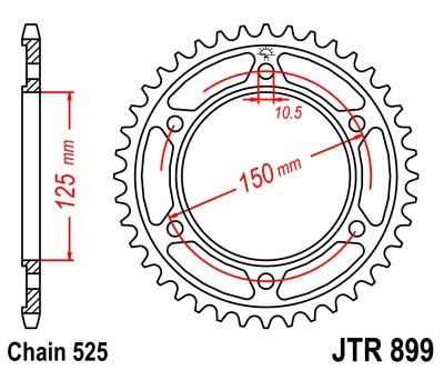 JTSPROCKETS Chain Sprocket JTR899.42