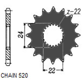 SUNSTAR 375-17 Chain Pinion Number of Teeth: 17