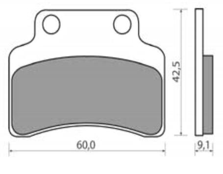 NHC Height: 44.1mm, Thickness: 9.1mm Brake pads H1081-CU7 buy