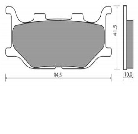 NHC Front, Rear Height: 41.5mm, Thickness: 10mm Brake pads Y2039-CU1 buy