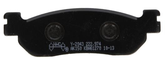 NHC Front, Rear Height: 29.5mm, Thickness: 9.0mm Brake pads Y2043-AK150 buy