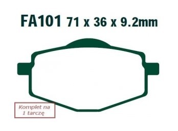 EBC Brakes Height: 36mm, Thickness: 9,2mm Brake pads FA101TT buy