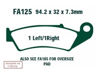 EBC Brakes Height: 32mm, Thickness: 7,3mm Brake pads FA125TT buy