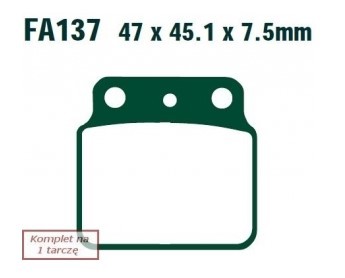 EBC Brakes Height: 45,1mm, Thickness: 7,5mm Brake pads FA137R buy
