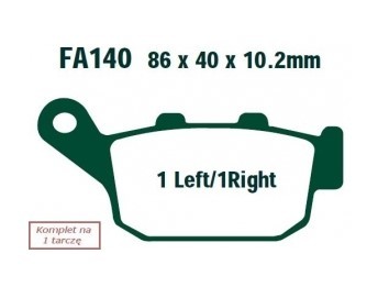 EBC Brakes Height: 40mm, Thickness: 10,2mm Brake pads FA140 buy