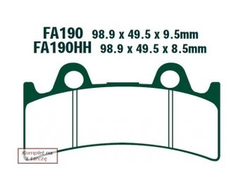 FA190 EBC Brakes Brake pad set - buy online