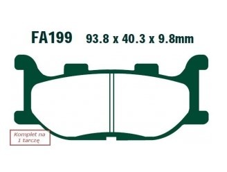 EBC Brakes Height: 40,3mm, Thickness: 9.8mm Brake pads FA199 buy
