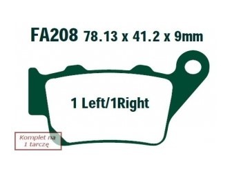 EBC Brakes Height: 41.2mm, Thickness: 9mm Brake pads FA208R buy