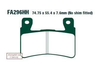EBC Brakes Height: 55.4mm, Thickness: 7.6mm Brake pads FA296HH buy