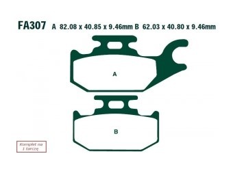 EBC Brakes Height: 40,85mm, Thickness: 9,46mm Brake pads FA307TT buy