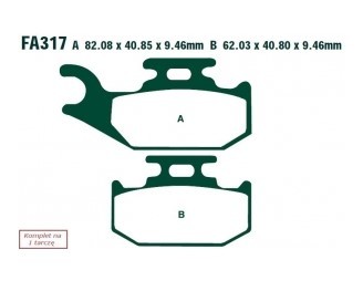 EBC Brakes Height: 40,8mm, Thickness: 9,46mm Brake pads FA317R buy