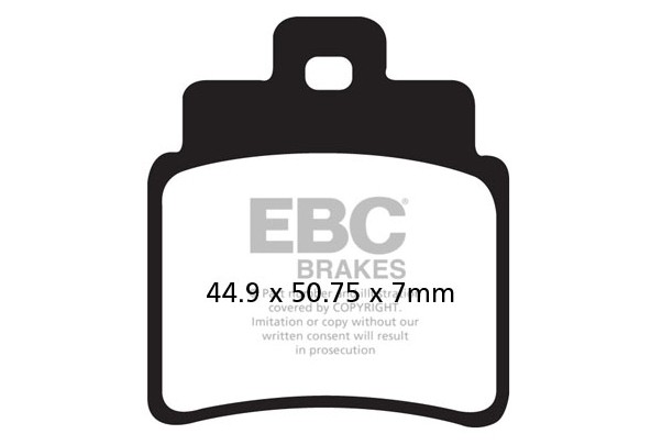 Motorrad EBC Brakes Höhe: 50.75mm, Breite: 44.9mm, Dicke/Stärke: 7mm Bremsbeläge FA355/4TT günstig kaufen