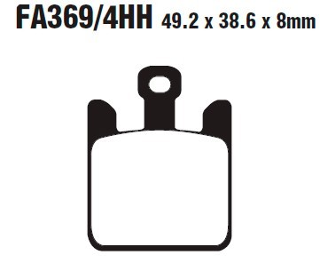 EBC Brakes FA369/4HH Brake pad set