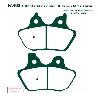EBC Brakes Height: 64.2mm, Thickness: 7,5mm Brake pads FA400 buy