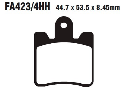Motorrad EBC Brakes Höhe: 53,5mm, Dicke/Stärke: 8,45mm Bremsbeläge FA423/4HH günstig kaufen