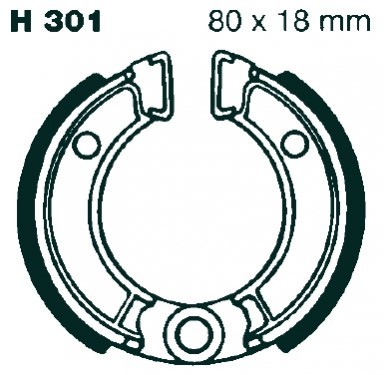 HONDA Z Bremsbackensatz Ø: 80 x 18 mm EBC Brakes H301