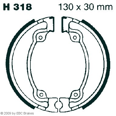 HONDA CMX Bremsbackensatz Ø: 130 x 30 mm EBC Brakes H318