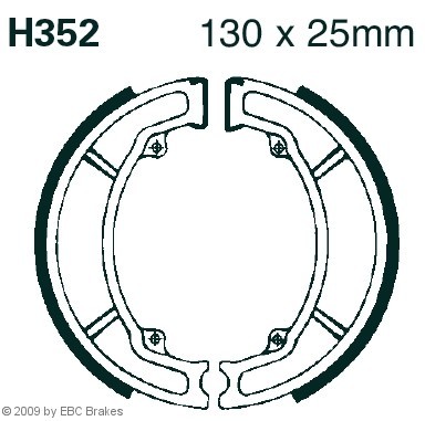 HONDA SH Bremsbackensatz Ø: 130 x 25 mm EBC Brakes H352