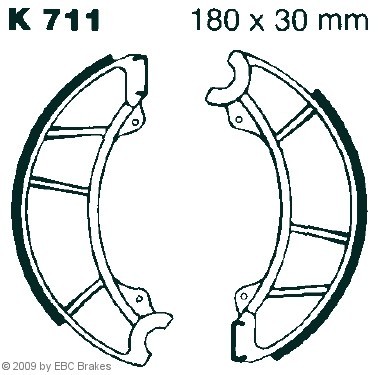 Achat de K711 EBC Brakes avant, Ø: 180 x 30 mm Largeur: 30mm Jeu de mâchoires de frein K711 bon marché