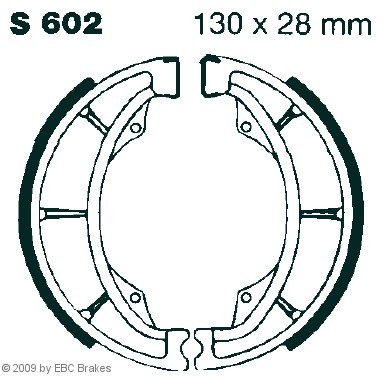 EBC Brakes S602 Brake Shoe Set Ø: 130 x 28 mm