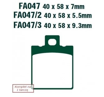 EBC Brakes Height: 58mm, Thickness: 7mm Brake pads SFA047 buy