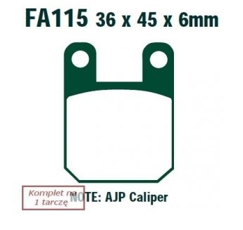 SFA115 EBC Brakes Brake pad set - buy online