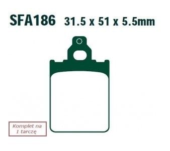 EBC Brakes SFA186 Brake pad set