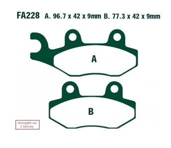EBC Brakes SFA228 Brake pad set