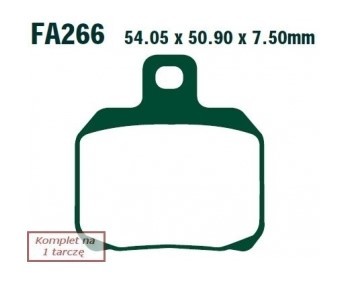 Achat de SFA266HH EBC Brakes Hauteur: 50.9mm, Épaisseur: 7.5mm Plaquettes de frein SFA266HH bon marché