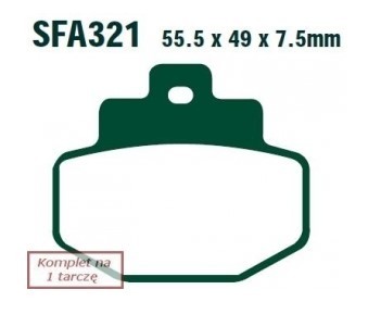 EBC Brakes Height: 49mm, Thickness: 7.5mm Brake pads SFA321 buy