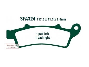 EBC Brakes SFA324 Brake pad set