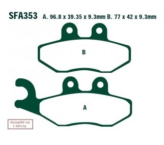 Bremsbeläge SFA353 Niedrige Preise - Jetzt kaufen!