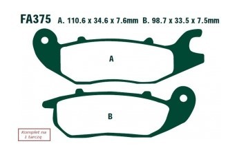 Ford FIESTA Disk brake pads 14736240 EBC Brakes SFA375 online buy