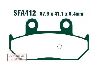 EBC Brakes Height: 41,1mm, Thickness: 8,4mm Brake pads SFA412 buy