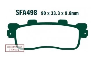 EBC Brakes Height: 33.3mm, Thickness: 9.8mm Brake pads SFA498 buy