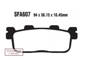 EBC Brakes SFA607HH Brake pad set Height: 36.15mm, Thickness: 10.45mm SFA607HH cheap