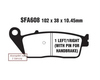 Original SFA608 EBC Brakes Brake pad kit MITSUBISHI