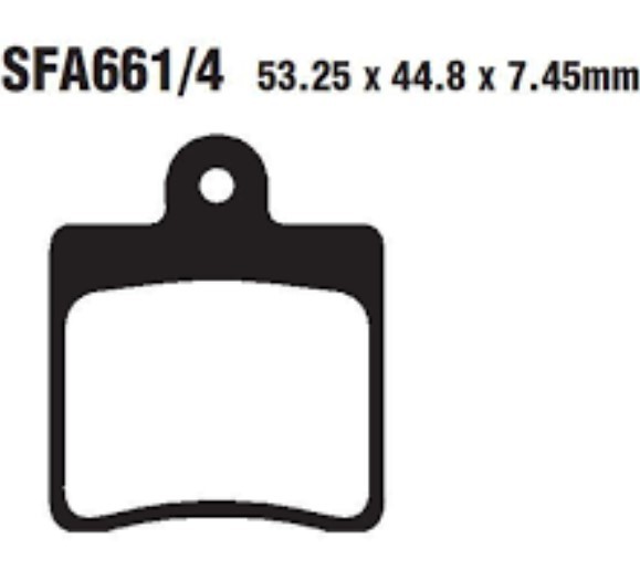 Motas EBC Brakes Altura: 44.8mm, Espessura: 7,45mm Jogo de pastilhas para travão de disco SFA661/4 comprar económica