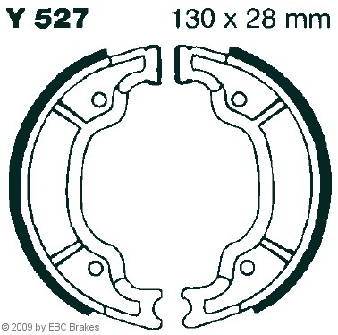 Układ hamulcowy Maxiskuter Części do motorowerów ITALJET Zestaw szczęk hamulcowych Y527 oryginalne